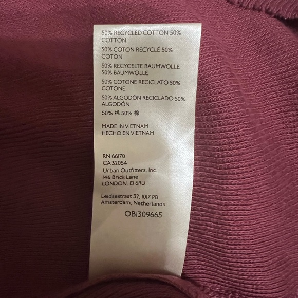 We The Free People Colby Long Sleeve Oversized Scoop Neck  Tee Plum XS NWoT - Picture 12 of 13